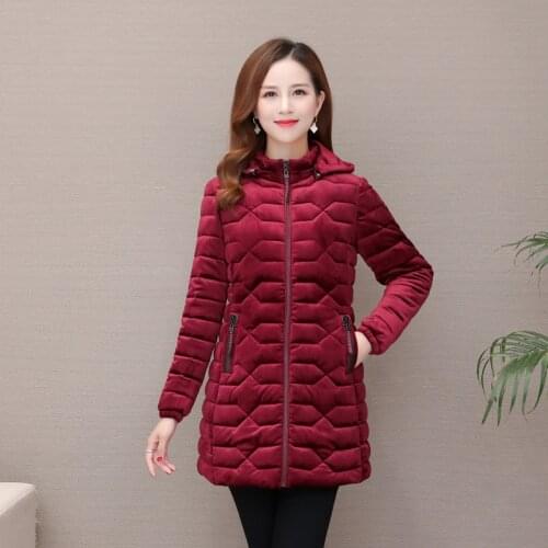 Winter Jacket Women 2021 Hooded Solid Color Pocket cotton-padded Long Warm Thick Zipper Winter Clothes Women Vestidos YYLY1916