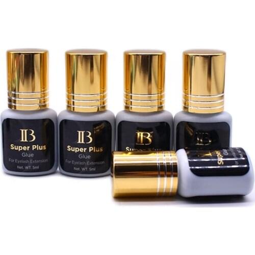 10 Bottles IB Super Plus Glue For Eyelash Extensions Gold Hat Korea Lasting Dry Fast Lash Glue 1-2s Long Lasting Eyelash Mascara