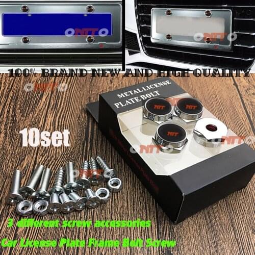 10set Car-styling Accessorie Nuts Bolts for bmw for hamann Car License Plate Bolts Frame Screws car emblem badge stickers decal
