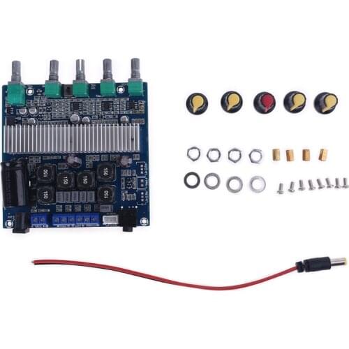 2*50W+100W Bluetooth-compatible 5.0 TPA3116D2 Power Subwoofer Amplifier Board 2.1 Channel Digital Audio Stereo Equalizer AUX Amp