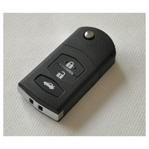 2PCS/lot For Mazda 3 6 Replacement Flip Folding Remote Key Shell Case 3 Button Fob Key Cover