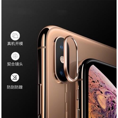 2020 Tempered Glass+Metal Rear Lens Protective Ring Camera Screen Protector for IPhone 7 8 plus X XR XS MAX