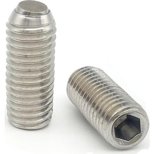 2pcs M8 stainless steel Allen anti-reverse type lock bead positioning screw without spring ball plunger bolt 10mm-30mm long