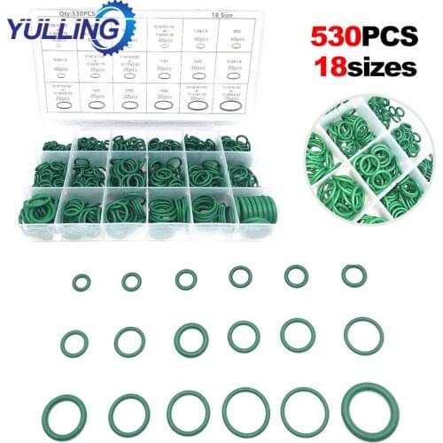 530Pcs Assorted Car HNBR A/C System R134a Air Conditioning Rubber O Ring Seals Car Accessories