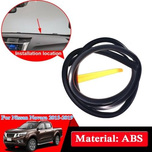 Car-styling Rubber Auto Anti-Noise Soundproof Dustproof Car Dashboard Windshield Glass Sealing Strip For Nissan NP300 Navara D23