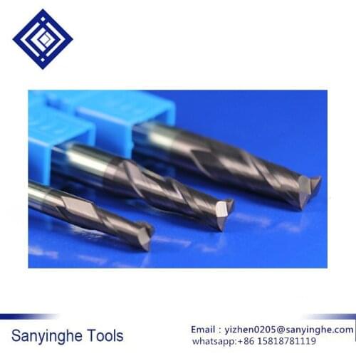 Free shipping 2 pcs/lots length 50mm Alloy Tungsten Steel Router Bits CNC Tool End mill stainless steel Milling Cutter