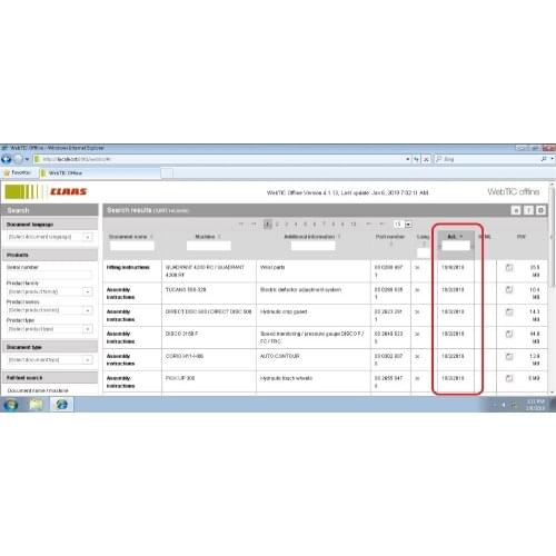 For Claas WebTIC - Technical Information Centre [01.2021]