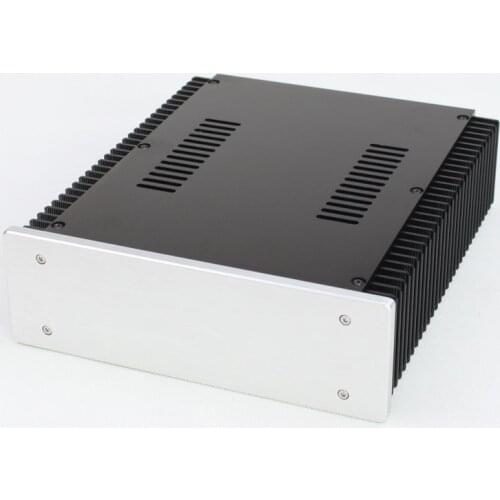 Double Radiator All Aluminum Chassis Class Rear AMP Case Preamplifier Power Supply DIY Box Size W213 H70 D245