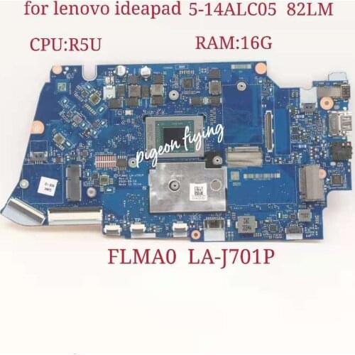 FLMA0 LA-J701P for Lenovo Ideapad 5-14ALC05 Laptop Motherboard CPU:LCNR5 UMA RAM:16G FRU:5B21C13442 5B21C13632 100% Test Ok