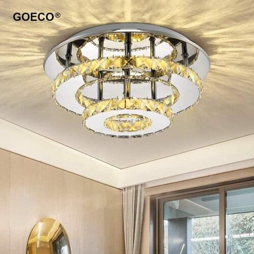 Crystal Led Ceiling Light Mirror Ceiling Lamp For Living Room Bedroom Dining Room Restaurant Aisle Home Decor Lighting Fixture