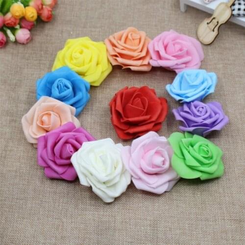 Artificial flowers Decorating wedding party nice DIY bouquet 6CM 100 foam rose