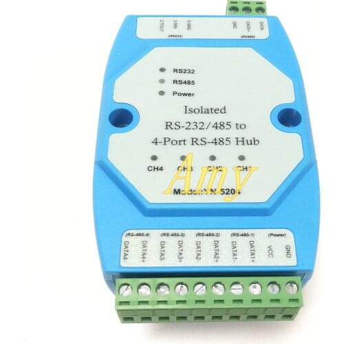 Isolated bidirectional 4 port four port RS485 hub hub repeater distributor UT5204