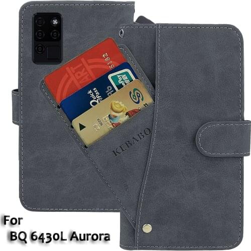 Leather Wallet BQ 6430L Aurora Case 6.4" Flip Fashion Luxury Front Card Slots Cases Cover Business Magnetic Phone Bags