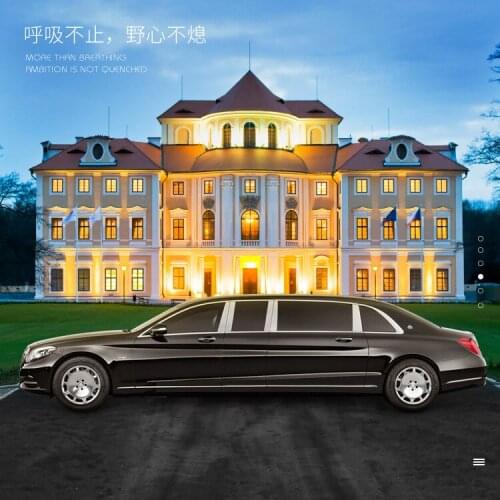 Simulated Extended Maybach Alloy Model Childrens Bulk Acousto-optic Return Can Open Door Flashing Musical Diecast Toy Car Model