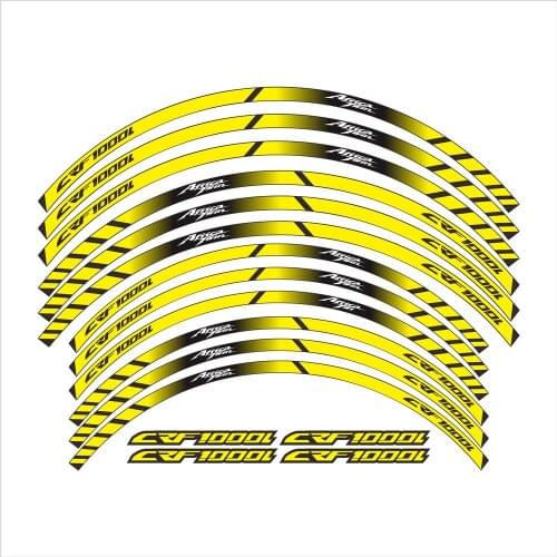 Motorcycle front rear wheel stickers moto reflective decoration outer rim decals for Honda CRF1000L Africa Twin crf 1000l