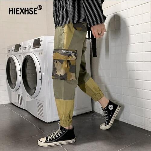 New Mens Casual Fashion Pants Men Cargo Pants Stretch Multi-Pocket Men Hip Hop Fashion Man Harajuku Straight Pants Trousers
