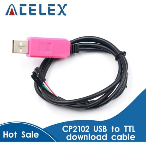 Original 1M CP2102 USB To UART TTL Cable Module 4 Pin 4P Serial Adapter Download Cable Module For Win10 For Arduino Raspberry Pi