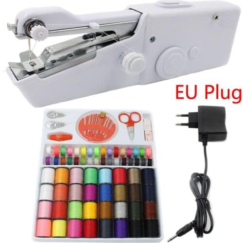 Portable Handheld Sewing Machines Stitch Sew Needlework Cordless Clothes Fabrics Mini Sewing Machine With Sewing Kits