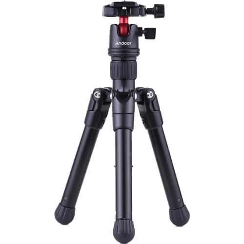 Andoer Camera Mini Portable Tripod Stand with Ball Head Quick Release Plate Portable Lightweight for Canon Nikon Sony