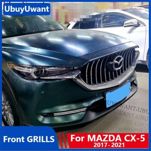 FOR MAZDA CX-5 CX5 AUTO GRILLE 2017 2018 + AUTO FRONT MESH EXTERIOR MASK TRIMS COVERS FRONT BUMPER ABS MODIFIED GRILL GRILLS