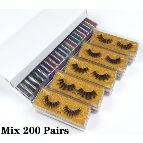 Eyelashes Wholesale 50/100/200pcs Mink Eyelashes Wholesale Lashes In Bulk Mink Lashes Natural False Lashes Bulk Makeup Lashes