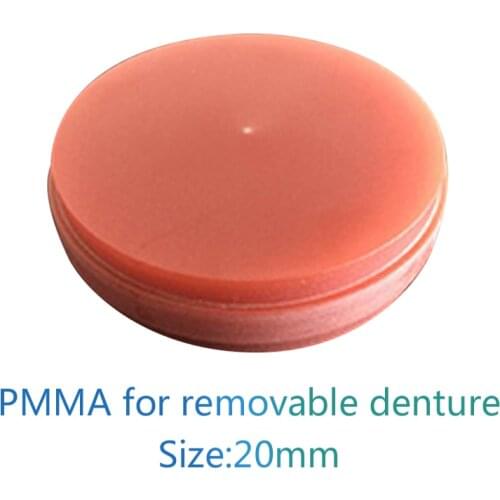 Pink Color Dental PMMA Pucks Discs Pink Color PMMA Blocks for Making Temporary Crowns & Bridges in Dental Lab Materials