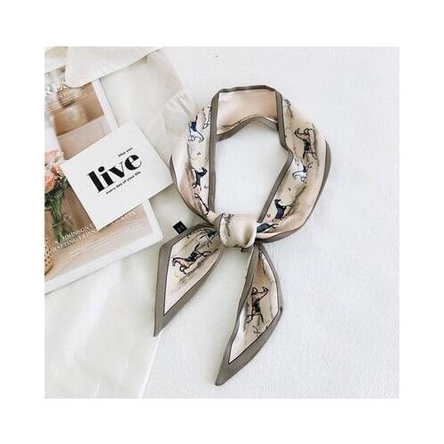 2021 New Style Silk Scarf Fashionable Retro Hair Band Small Head scarf Professional Decorations Ribbon Female scarf