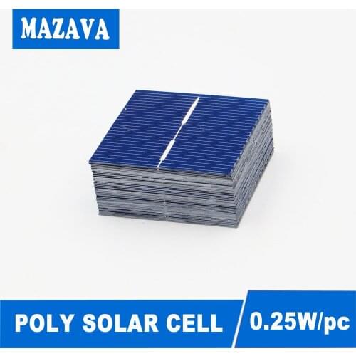 50PCS/LOT Solar Panel DIY Charger Solar Cells Polycrystalline LED lamp Silicon Battery charge light 39*39mm 0.5V 0.25W