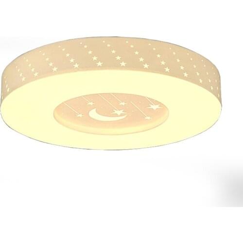 Modern LED Bedroom Ceiling Lamp Moon Stars Acrylic Panel Living Room Ceiling Lights Study Room Creative Round Ceiling Lamp