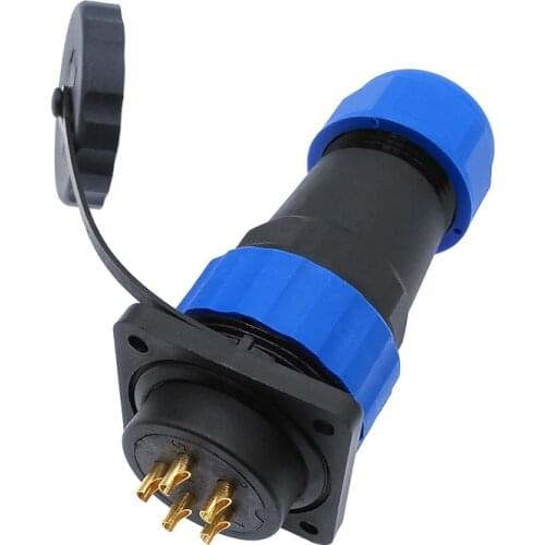 SP28 Straight waterproof connector IP68 Flange socket 2 pin 3/4/5/6/7/9/10/12/14/16/19/22/24/26Pin