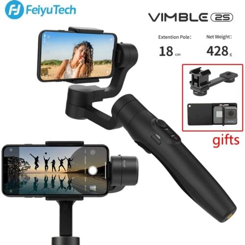 FeiyuTech Vimble 2S Stabilizer 3-Axis Handheld Gimbal with Extension Pole for iPhone Samsung Huawei Smartphone Vimble 2 S Gimbal