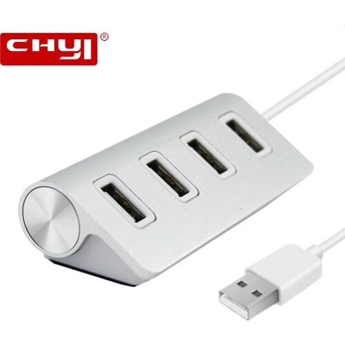 Aluminum Alloy USB 2.0 Hub 4 Port High Speed 480MBP USB Hub Splitter Adapter For Computer Laptop Accessories