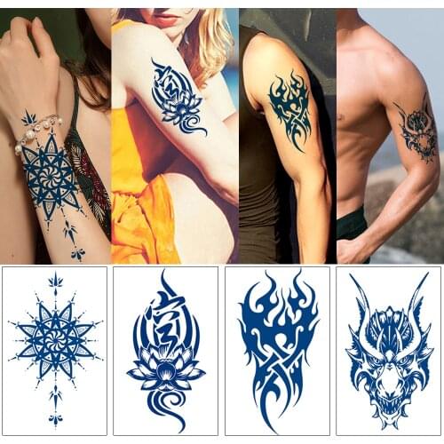 Glaryyears 1 x Lifelike Close to Real Tattoo Waterproof Semi-Permanent Tatoo Sticker Sexy Body Art Fake For Man Woman GZ001-025