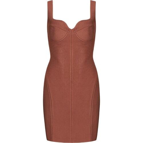 2021 New Summer Bodycon Bandage Spaghetti Strap Womens Dress Sexy Sleeveless Elegant Celebrity Club Party Dress Vestidos