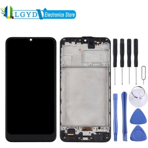 LCD Screen and Digitizer Full Assembly with Frame for Samsung Galaxy M31 LCD Touchscreen Repairing Spare Parts