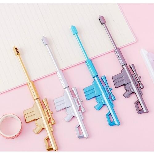 1pcs Sniper Rifle Gel Pen 0.5mm Creative Game Gun Toy Gel Pens Kawaii Pen Cute School Supplies Novelty Stationery Prize for Kids
