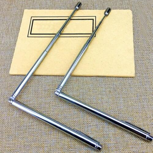 2 Pcs/set Stainless Steel Detector Water Dowsing Rods Accessories Ghost Measuring Instruments Flexible Observe Adjustable Tool