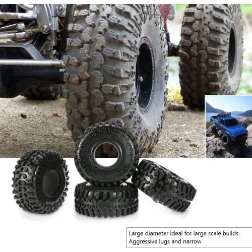 4Pcs Austar 2.2" 125mm 1/10 Scale Tires for 1/10 RC4WD D90 Axial SCX10 RC Rock Crawler