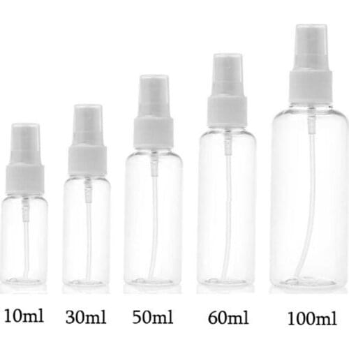 5x Mini Glass Spray Bottle Transparent Sprayer Leak-Proof for Cleaning Product Garden Treatment Make-up Perfume10/30/50/60/100ml