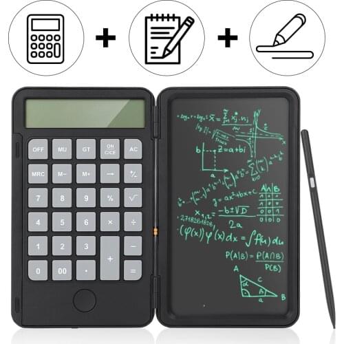 6 Inch Portable Calculator LCD Screen Writing Tablet Folding Scientific Calculator Tablet Digital Drawing Pad With Stylus Pen