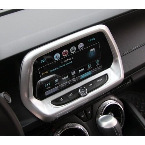 ABS Central Control Navigation Panel Cover Trim for Chevrolet Camaro 2017+ Car Accessories Car Decal Sticker Interior Decoration