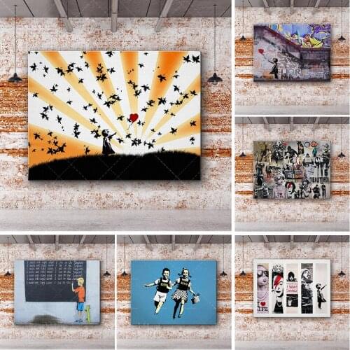 Affiche d'art de rue de Banksy, décoration de maison d'artiste d'impression