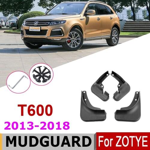 Free shipping 4pcs Mudguards For 2018-2013 2016 2015 Zotye T600 Coupe Mud Flap Flaps Guards Fender Car Sticker Accessories