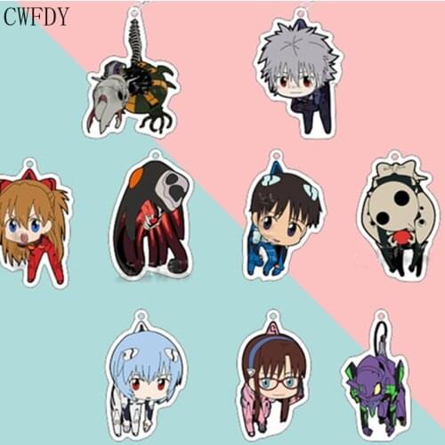 Woman Men Keychain Double Sided Acrylic Cartoon Key Chain Pendant Chaveio Cosplay Accessories Gifts 50pcs Wholesale