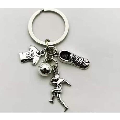 Football team keychain jersey sneakers charm keychain never give up creative classmate graduation gift jewelry crafts