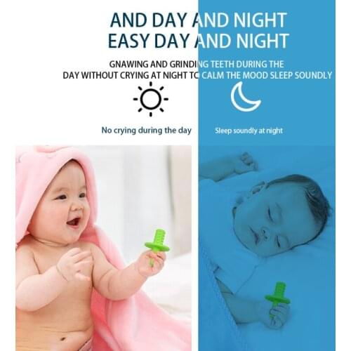 Baby Silicone Teether Toy Baby Silicone Molars Baby Chew Toys Safe BPA Free Mace Teether Toy