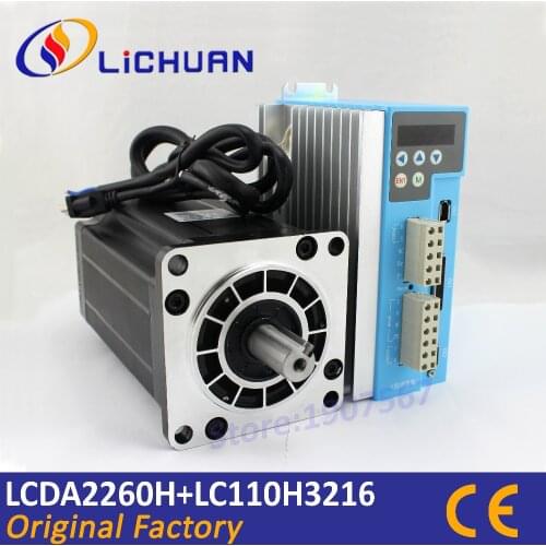 3 phase Nema 42 20Nm closed loop stepper servo motor driver kit LCDA2260H+LC110H3219 digital hybrid servo driver for CNC machine