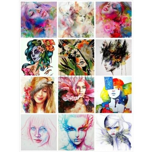 Square/Round drill Diy Diamond Painting Cross Stitch Mosaic Needlework Color painting woman Embroidery Handmade decorative gifts