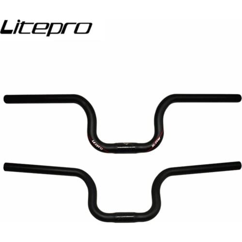 Litepro For Brompton Bicycle Carbon Fiber Swallow-shaped Bent 25.4*580MM 412 Bending Handle Folding Bike Handlebar
