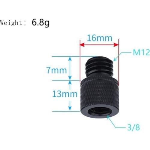 M12 male to 3/8" Female Thread Screw Mount Adapter Tripod Plate Screw Plate Screw mount for SLR camera